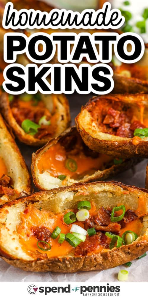 Homemade Potato Skins with crispy bacon