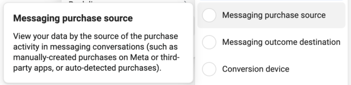 Messaging Purchase Source Breakdown