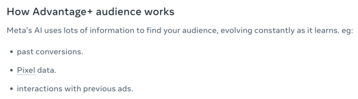 Advantage+ Audience