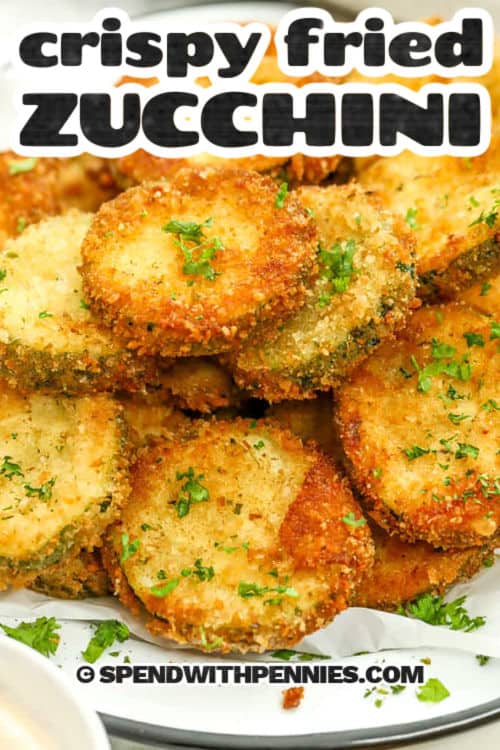 Crispy Fried Zucchini on a plate