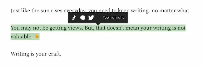 how to use medium, highlight