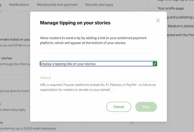 how to make money on medium, tipping