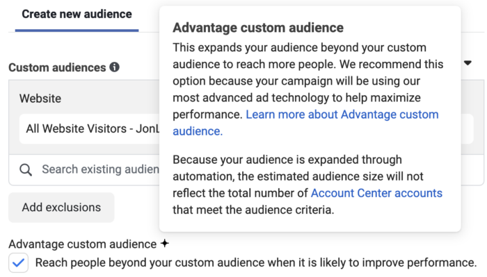 Advantage Custom Audience
