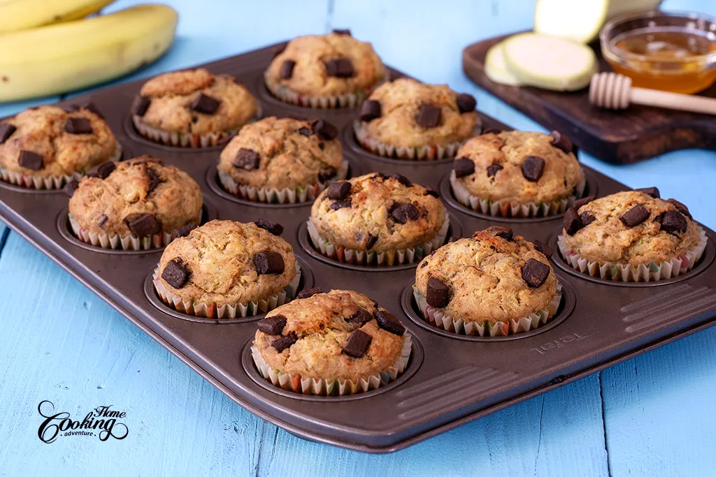 1723480490 Banana Zucchini Chocolate Chip Muffins.webp