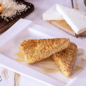 10 Greek Inspired Recipes - Home Cooking Adventure 14 Greek Fried Feta with Honey and Sesame Seeds