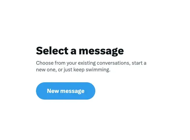 X direct messages interface