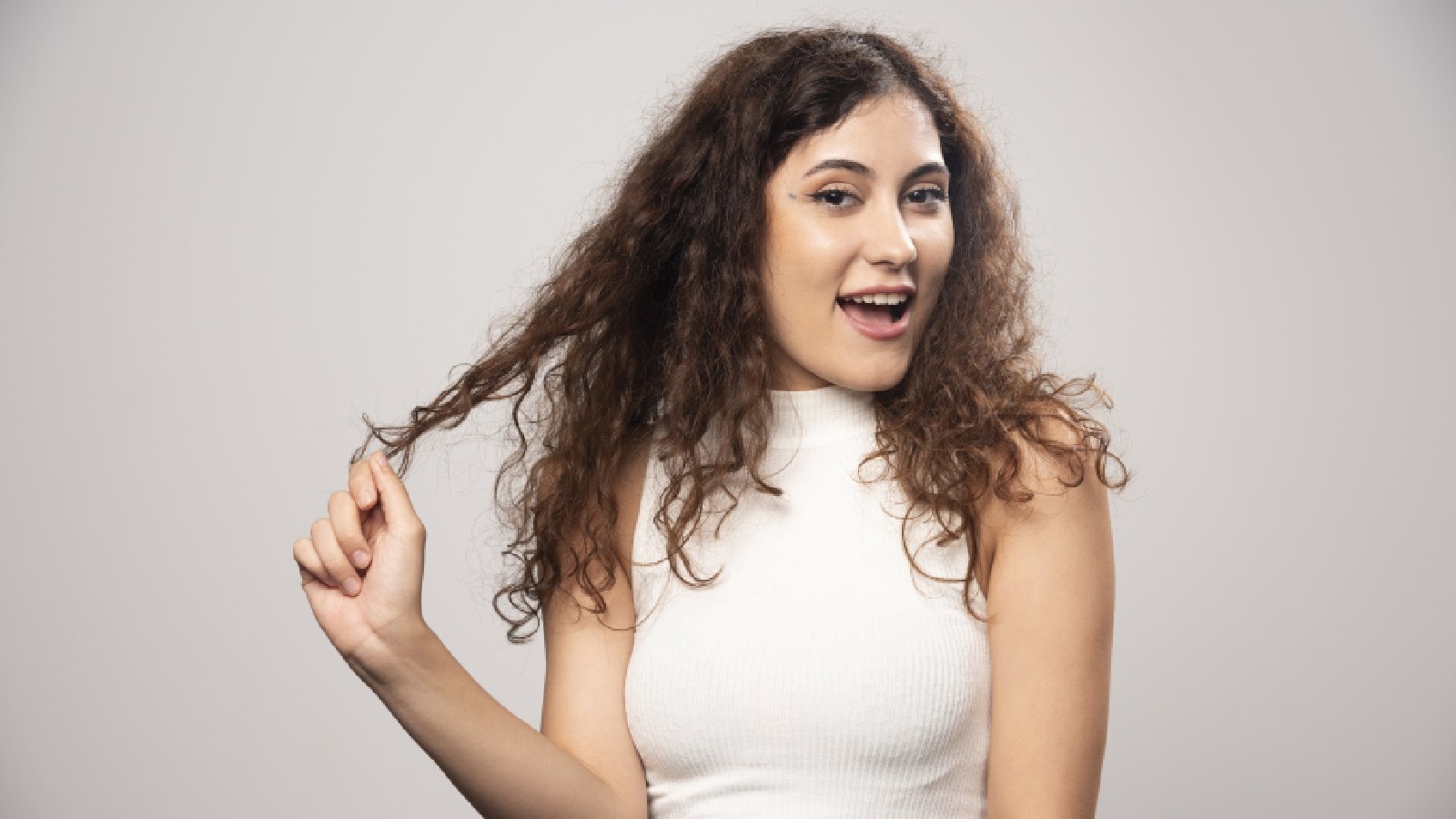 woman with dry hair