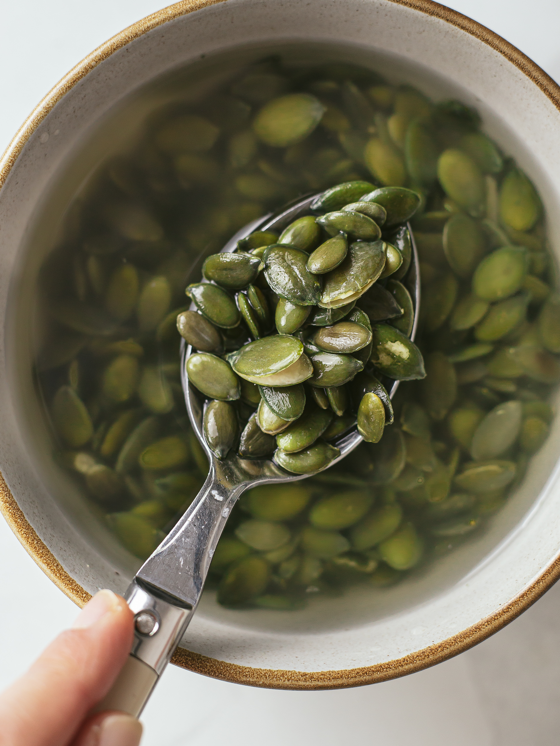 pumpkin seeds soaked in water 