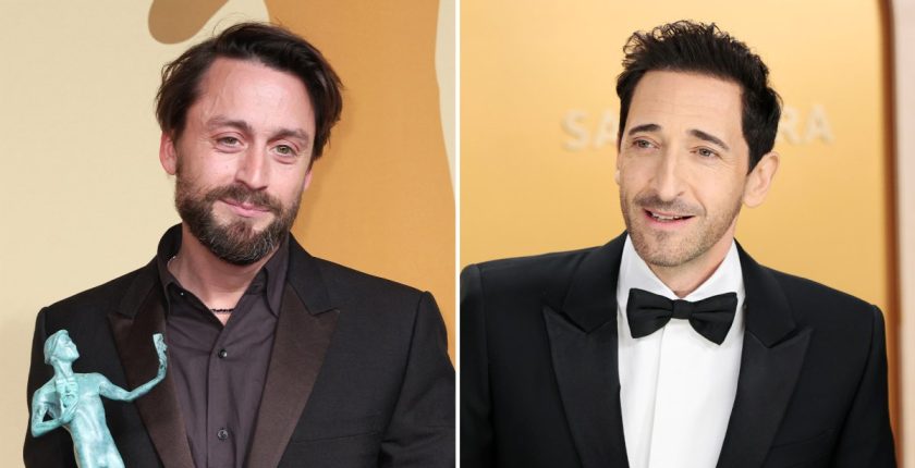 Kieran Culkin Shades Adrien Brody for 'No Reason' at 2025 SAG Awards