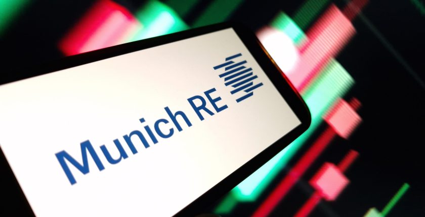 munich re logo displayed on mobile phone 1087873528 AdobeStock scaled