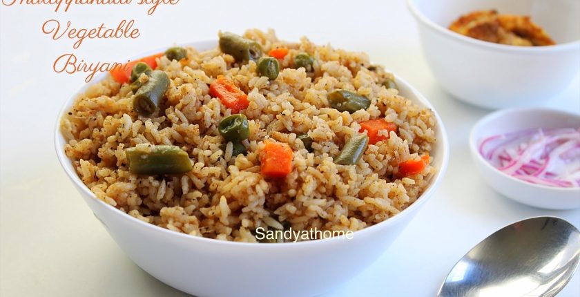 Thalappakatti style vegetable biryani, Thalappakatti biryani